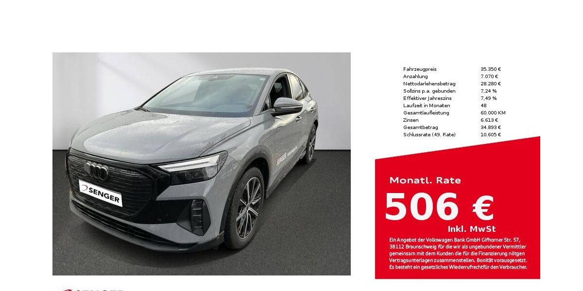Audi Q4 e-tron 38.250 km 35.350 &euro; Lübeck 23556