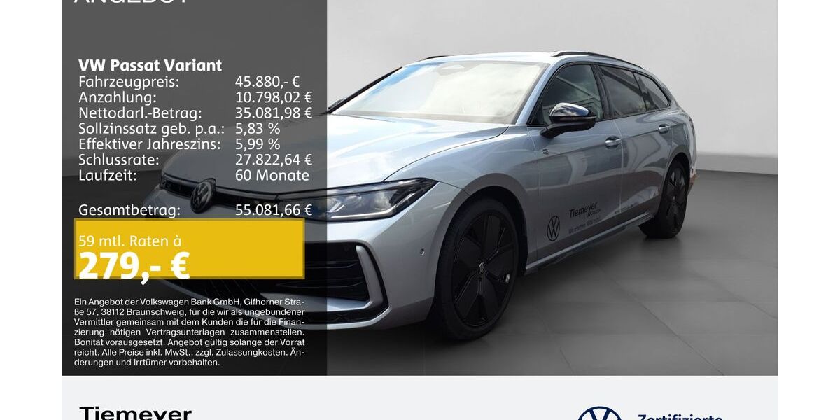 VW Passat Variant 2.998 km 44.980 &euro; Bochum 44892