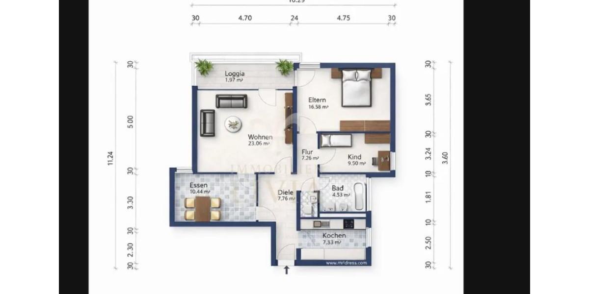 Etagenwohnung Ludwigshafen am Rhein - 4 Zimmer, 95 m&sup2;, 1.150&euro; | Angebot:25856147
