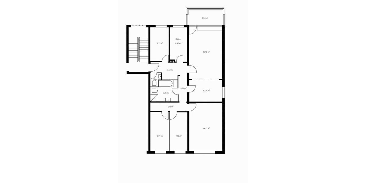 Provisionsfrei* 5-Zimmer-Wohnung in Wasserlage am Alsterlauf - Balkon, TG, 124 m², Alsterdorf - Etagenwohnung Hamburg Alsterdorf | Angebot:26935211