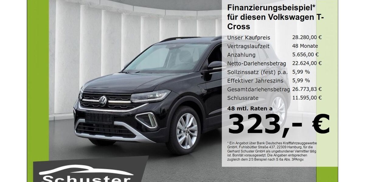 VW T-Cross 1.223 km 28.280 &euro; Ruhstorf 94099