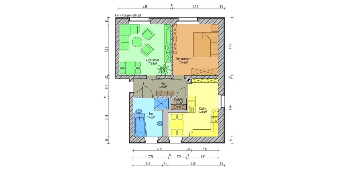 Etagenwohnung Wilkau-Haßlau Haßlau - 2 Zimmer, 64 m&sup2;, 445&euro; | Angebot:26296736