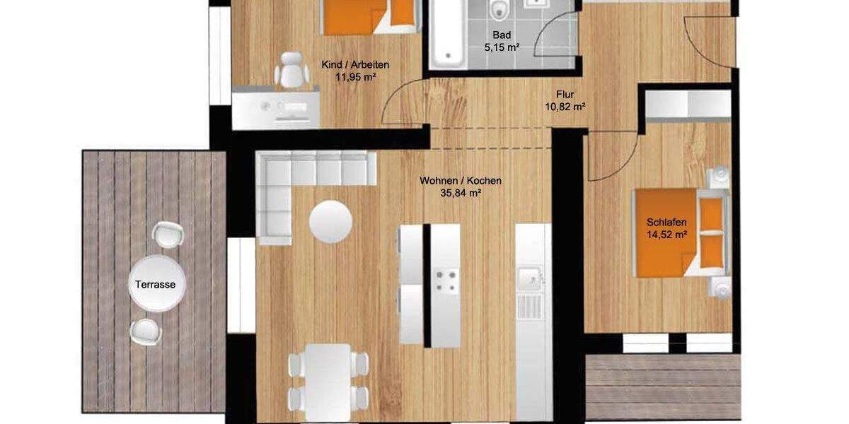 Erstbezug im König-Albert-Park 3 zimmer