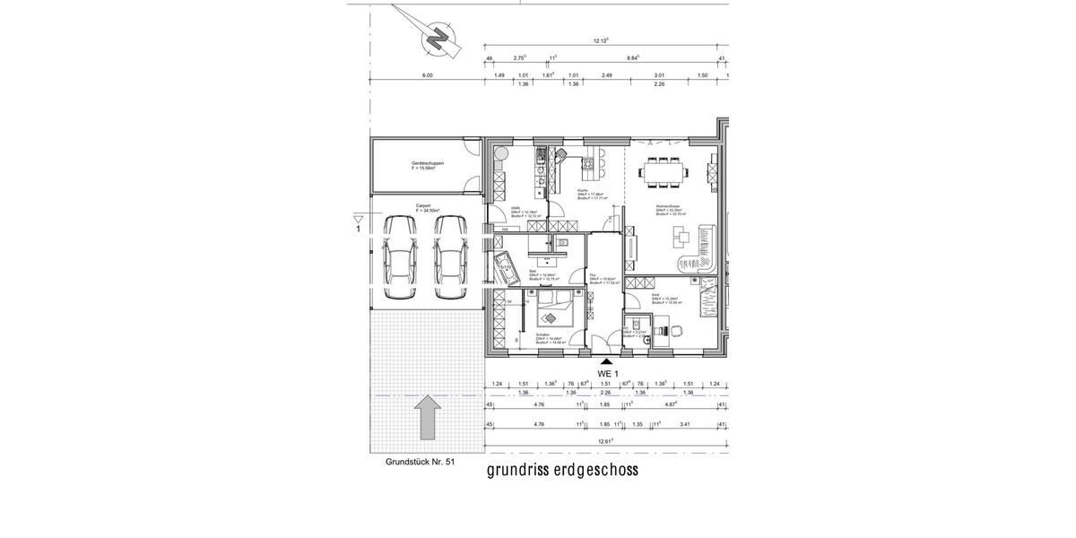 Doppelhaushälfte Barßel - 3 Zimmer, 118 m&sup2;, 980&euro; | Angebot:25721817