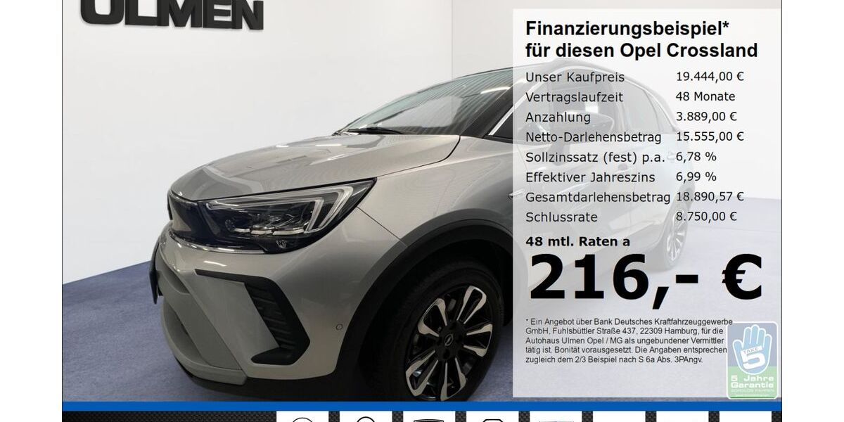 Opel Crossland (X) 19.890 km 19.444 € Düsseldorf 40231