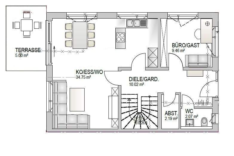 Doppelhaushälfte Regensburg Kumpfmühl-Ziegetsdorf-Neuprüll - 5 Zimmer, 120 m&sup2;, 998.200&euro; | Angebot:24727919