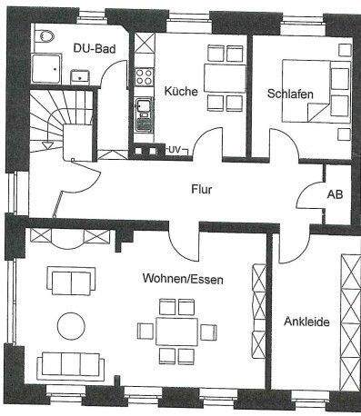 Etagenwohnung Ibbenbüren Stadt - 3 Zimmer, 88 m&sup2;, 889&euro; | Angebot:25670068