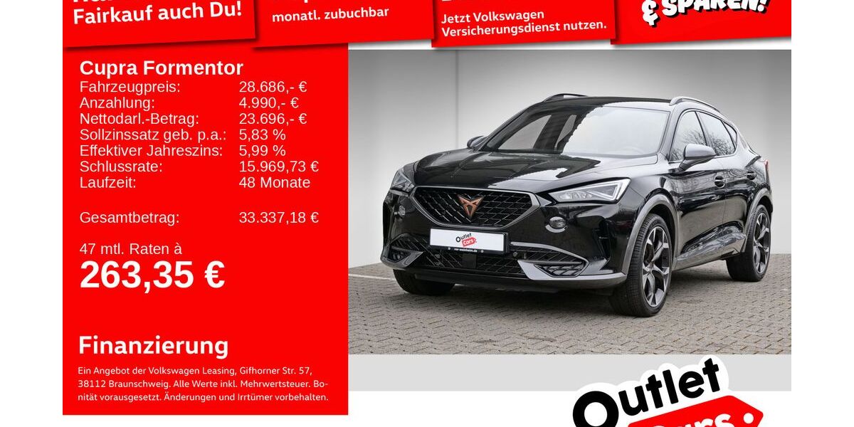 Cupra Formentor 29.060 km 28.399 &euro; Weinheim 69469