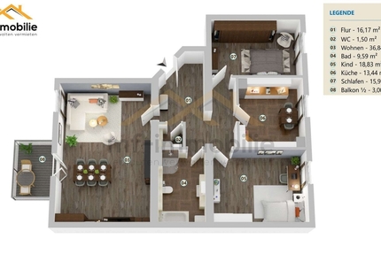 3 Zimmer, Küche, Bad in Mariental EBK kann günstig übernommen werden - Wohnung Mariental Helmstedt - Grasleben | Angebot:26664184