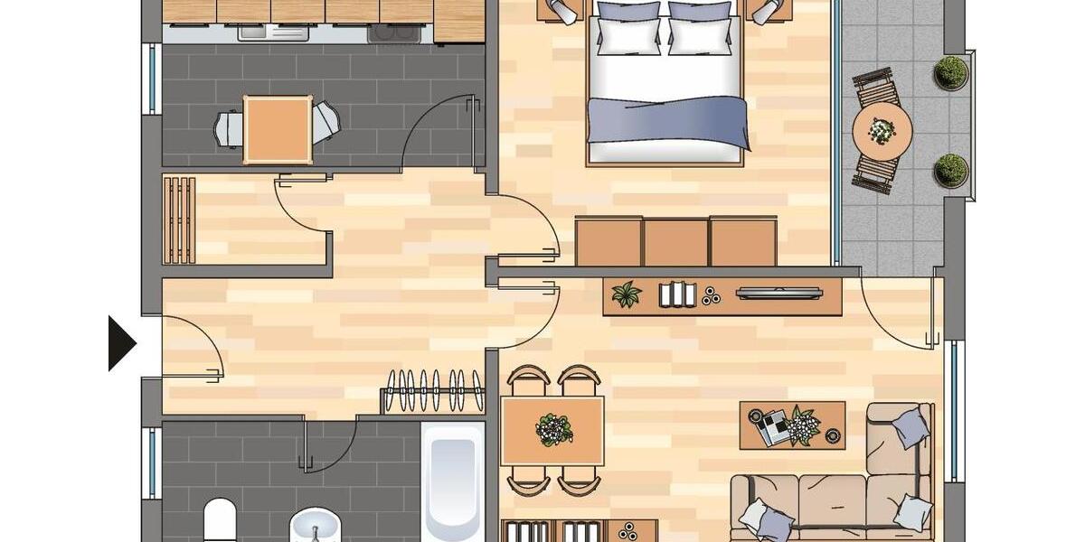 Erdgeschoßwohnung Velbert Velbert-Mitte - 2 Zimmer, 67 m&sup2;, 499&euro; | Angebot:24813803