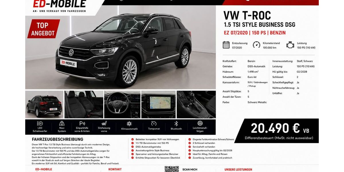 VW T-Roc 100.000 km 18.600 &euro; Porta Westfalica 32457