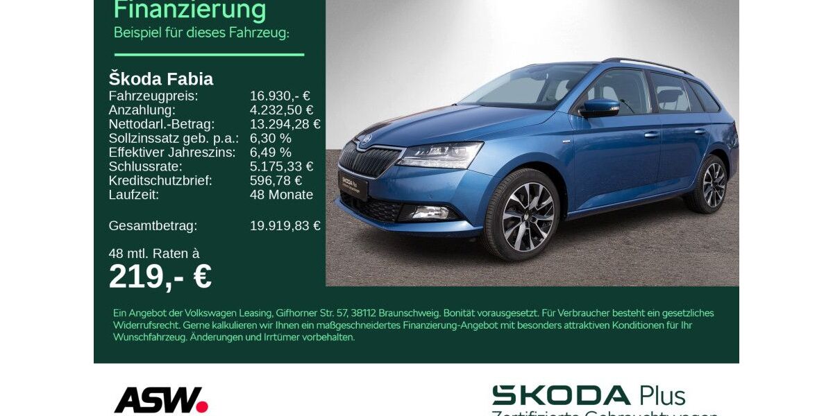 Skoda Fabia 41.700 km 16.930 &euro; Heilbronn 74076