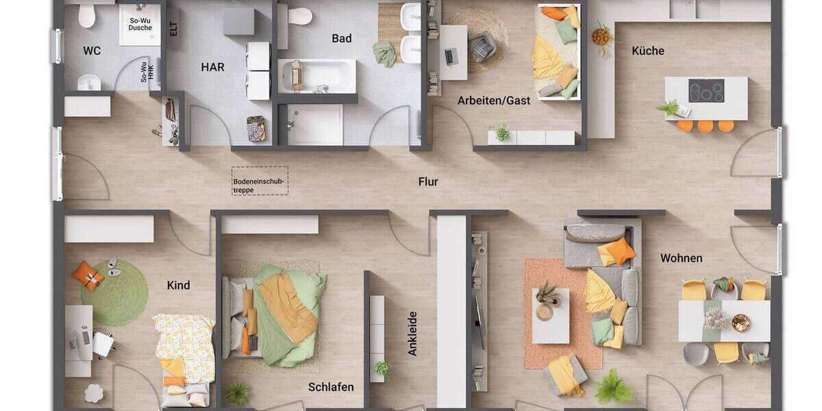 Bungalow Ahnatal Heckershausen - 6 Zimmer, 139 m&sup2;, 415.290&euro; | Angebot:25738072