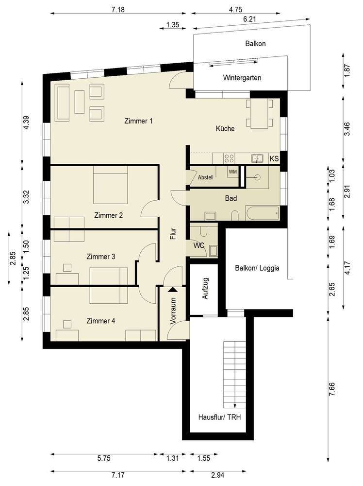 Wohnung zum Kaufen in Berlin 1.025.000 € 132 m²