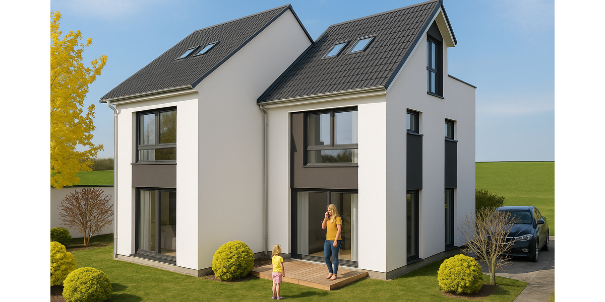 ***Genießen Sie die Sommerabende auf der Dachterrasse*** - Doppelhaushälfte Bodenheim | Angebot:24213460