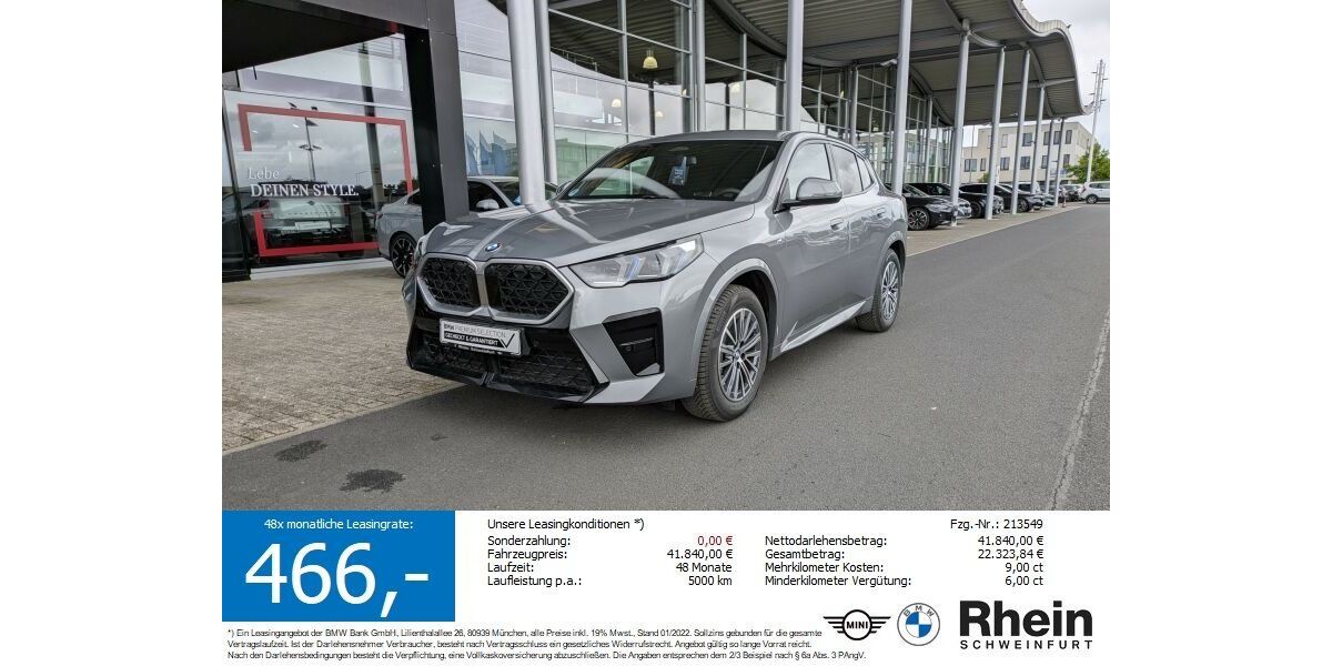 BMW X2 9.303 km 40.850 &euro; Schweinfurt 97424