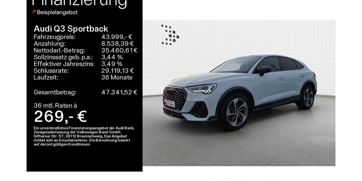 Audi Q3 1.900 km 43.999 &euro; Büdingen-Düdelsheim 63654