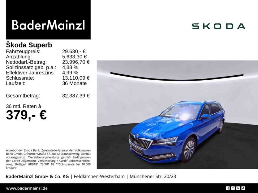 Skoda Superb 59.990 km 29.630 € Feldkirchen/Westerham 83620