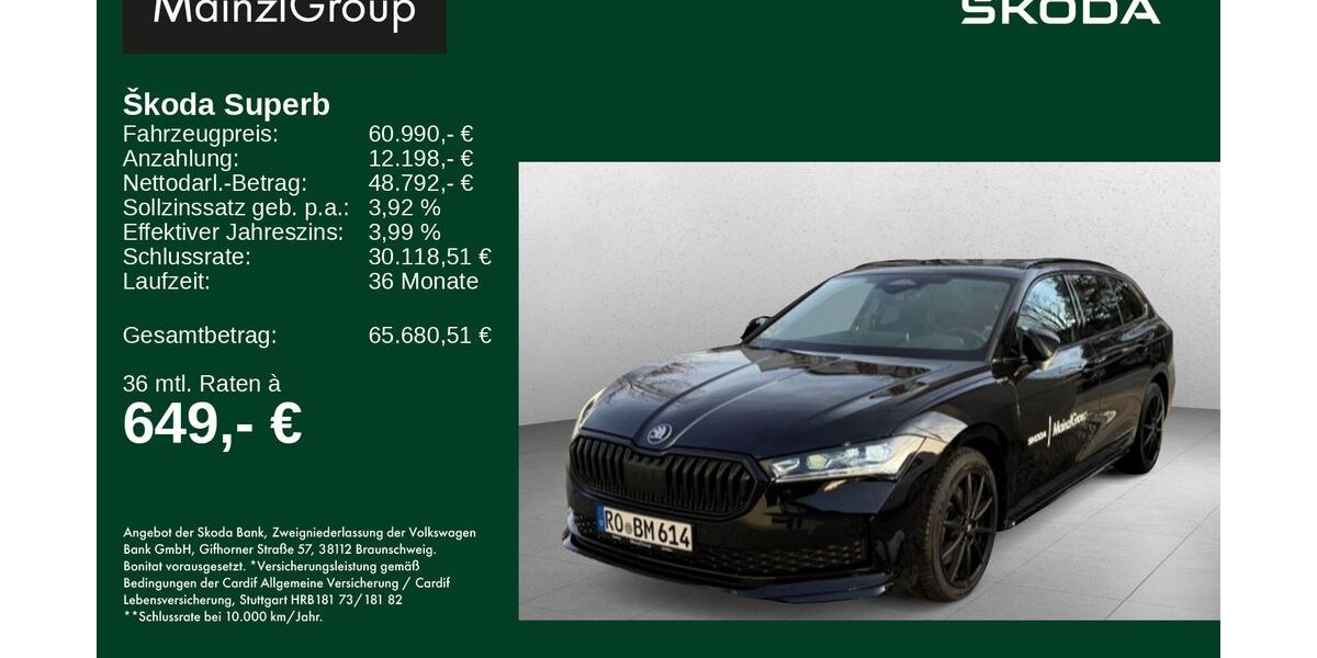 Skoda Superb 9.500 km 60.990 &euro; Rosenheim 83026