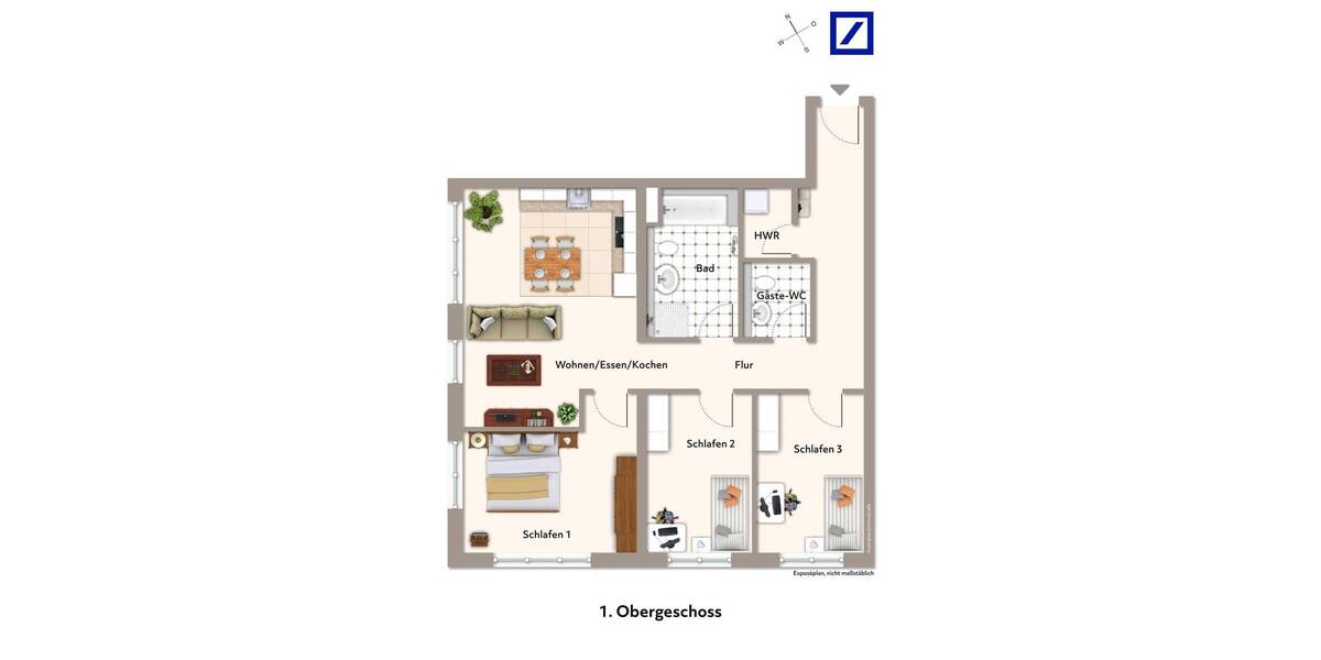 Etagenwohnung Teltow - 4 Zimmer, 95 m&sup2;, 608.500&euro; | Angebot:26017958