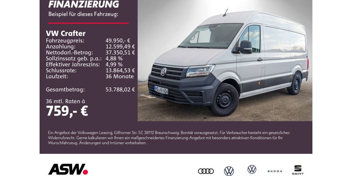 VW Crafter 59.900 km 49.950 &euro; Weinsberg 74189