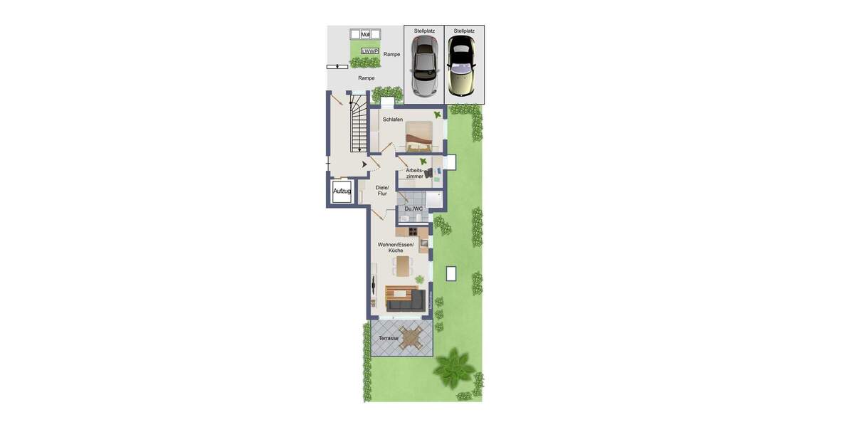 Etagenwohnung Filderstadt Bonlanden - 4 Zimmer, 68 m&sup2;, 369.000&euro; | Angebot:25525241