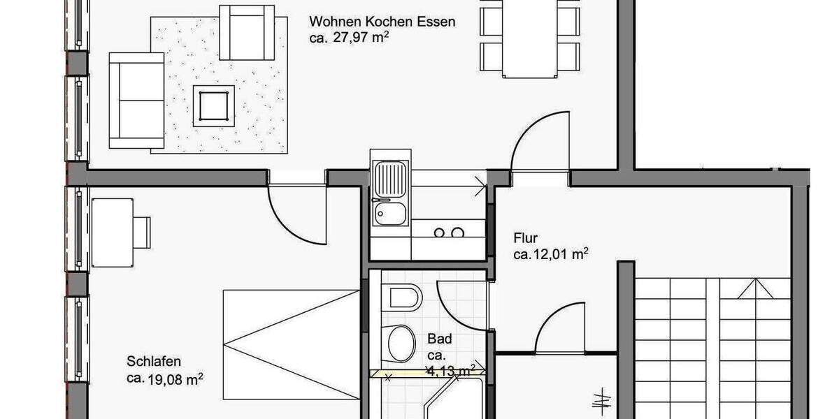 Terrassenwohnung Bogen - 4 Zimmer, 224.000&euro; | Angebot:26171222