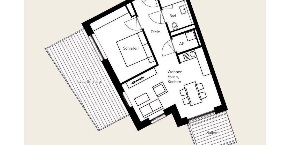 Etagenwohnung Lüneburg Rotes Feld - 2 Zimmer, 69 m&sup2;, 460.000&euro; | Angebot:26585360
