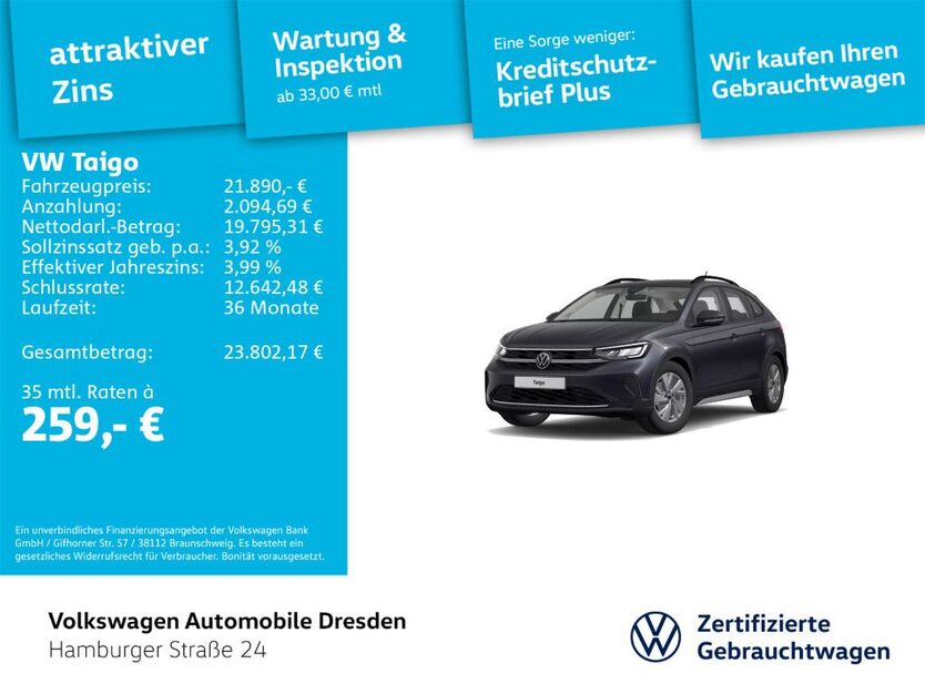 VW Taigo 21.818 km 21.890 € Dresden 01067