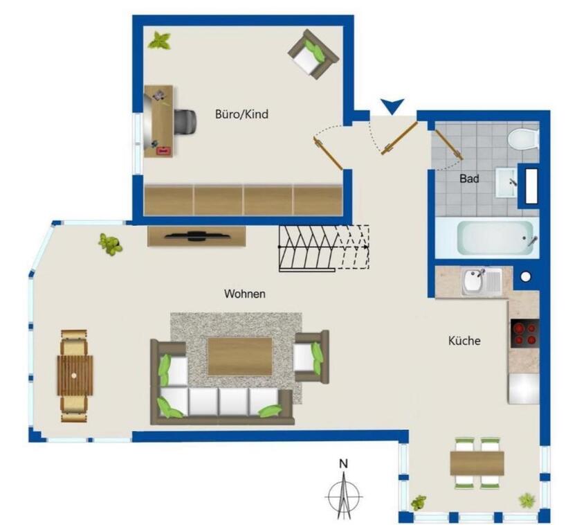PRIVAT- TOP renovierte 23 Zimmer Wohnung