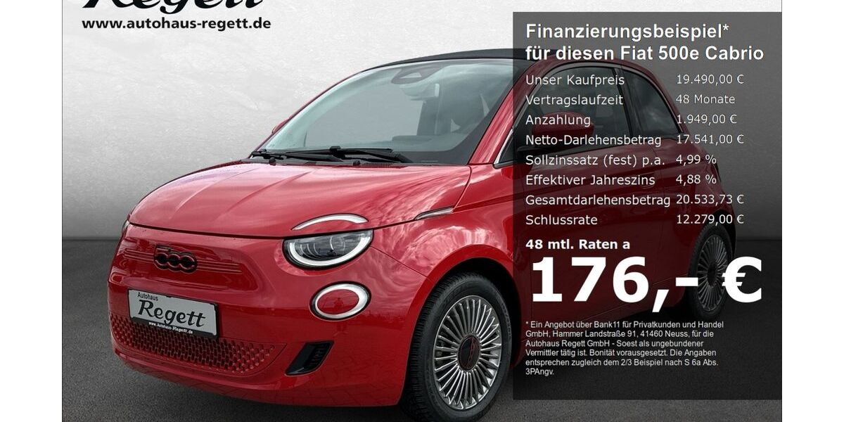 Fiat 500e 14.516 km 18.490 &euro; Soest 59494