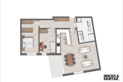 Drei-Zimmer Wohnung im 1.OG mit Balkon