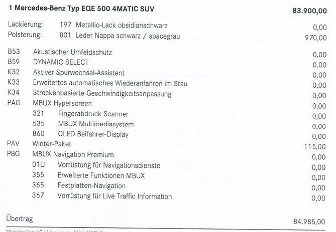Mercedes-Benz EQE SUV 7.500 km 94.500 € Leipzig 04229