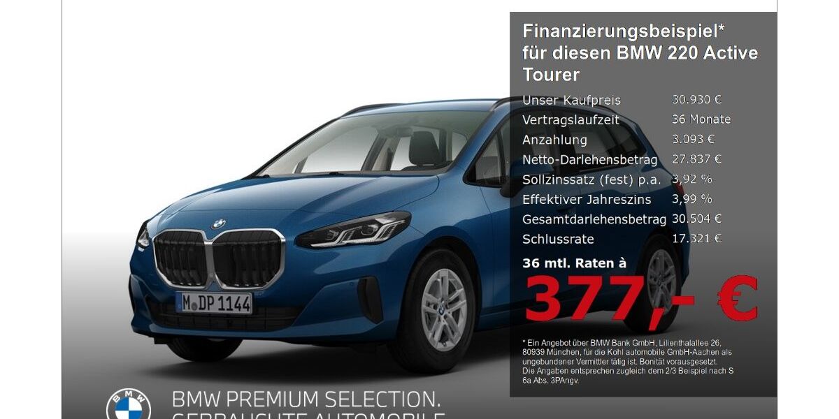 BMW 220 Active Tourer 11.596 km 30.930 &euro; Aachen 52078