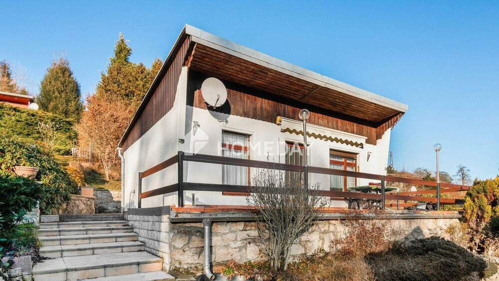 Idyllischer Rückzugsort im Naturschutzgebiet - 2-Zimmer-Bungalow in traumhafter Hanglage 2 zimmer