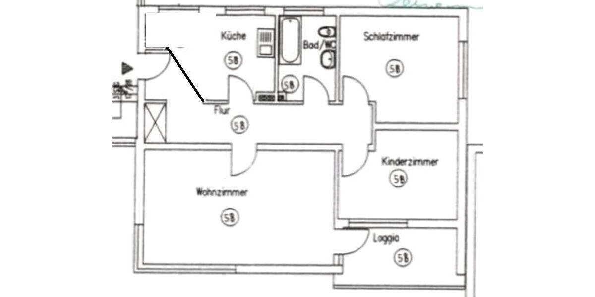 Etagenwohnung Wolfsburg Ehmen - 3 Zimmer, 86 m&sup2;, 235.000&euro; | Angebot:25480271