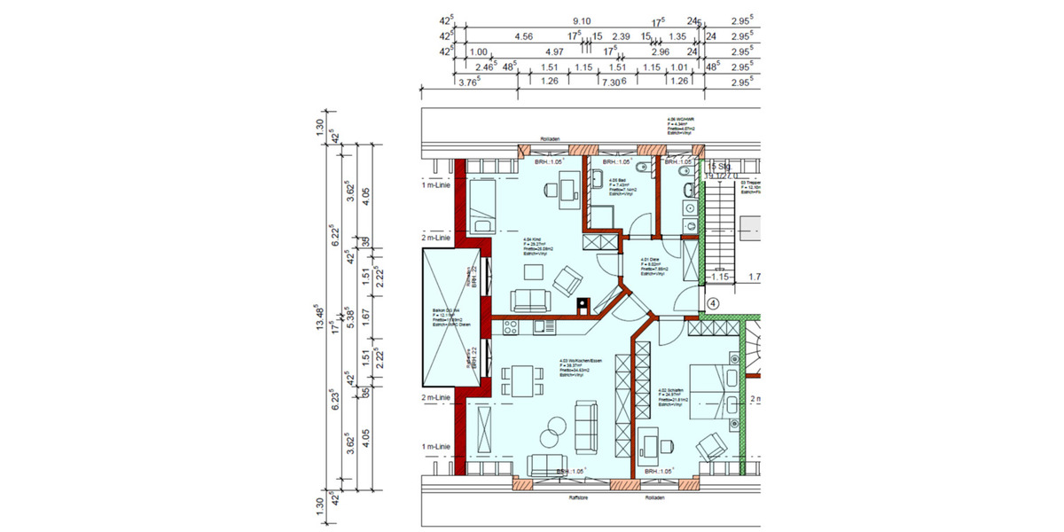 Dachgeschoßwohnung Sulzberg - 3 Zimmer, 105 m&sup2;, 1.600&euro; | Angebot:24464301