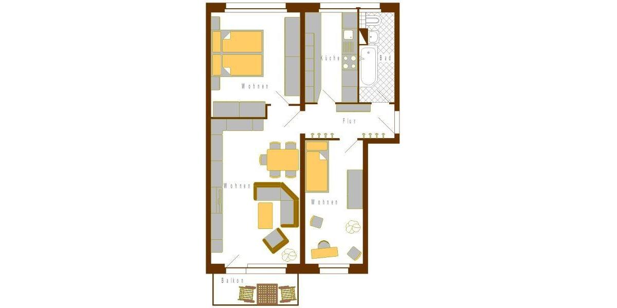 Wohnung 3 Zimmer mit Balkon 3 zimmer