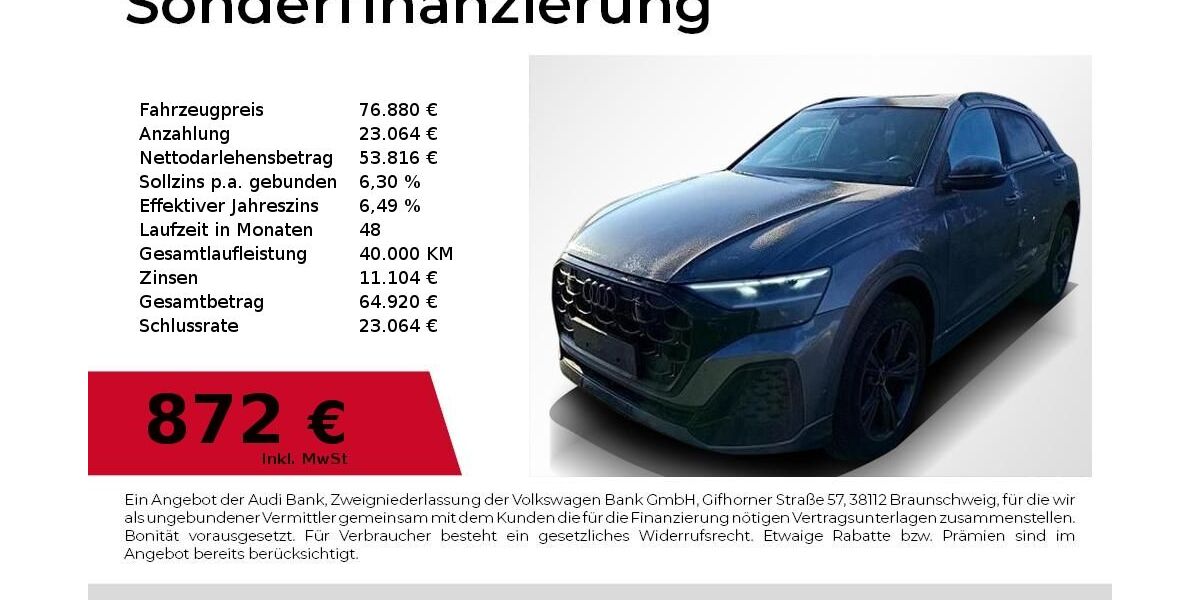 Audi Q8 12.600 km 76.880 &euro; Nürnberg 90411
