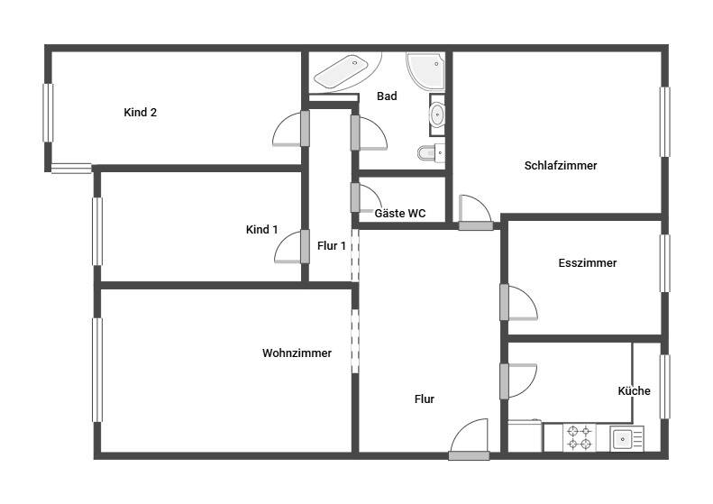 Etagenwohnung Leopoldshöhe Asemissen - 5 Zimmer, 98 m&sup2;, 209.000&euro; | Angebot:26016068