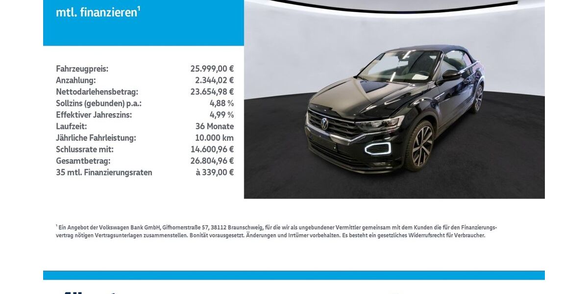 VW T-Roc 30.372 km 25.999 &euro; Nordhausen 99734