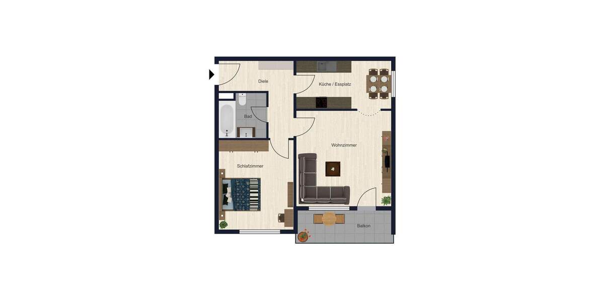 Etagenwohnung Abensberg - 2 Zimmer, 57 m&sup2;, 169.000&euro; | Angebot:25775982