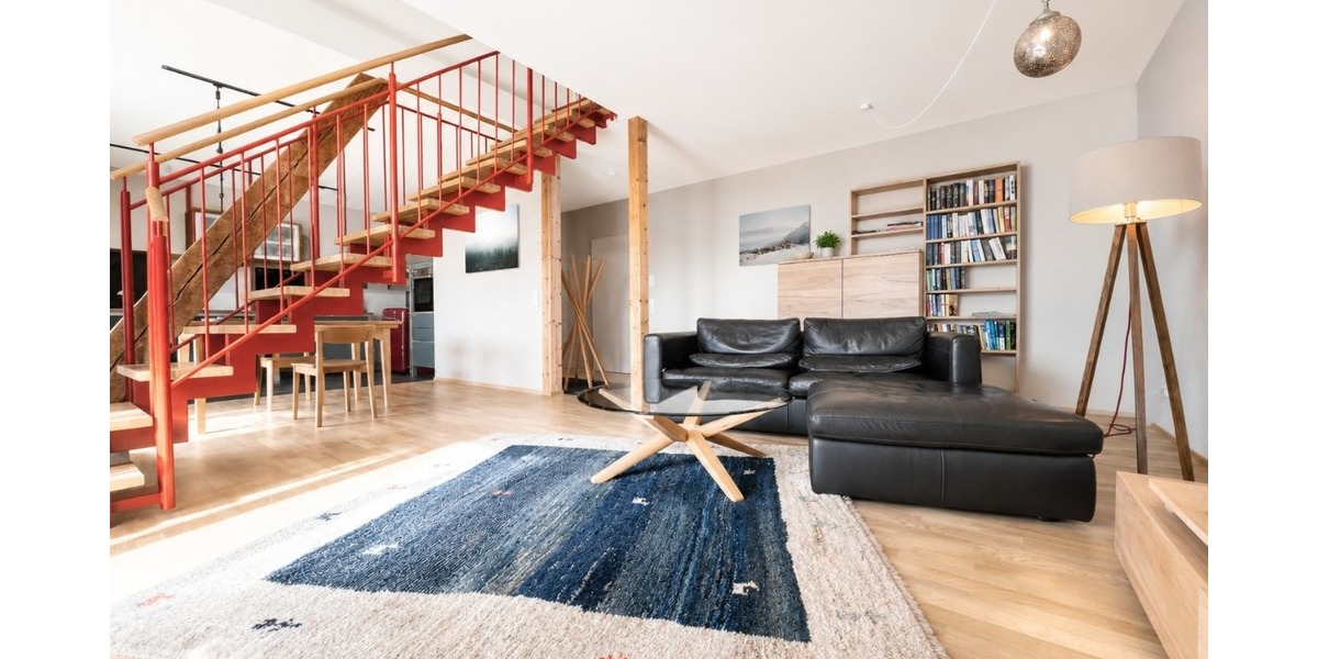 Hochwertige Maisonette mit Loftfeeling, Design-Elementen & Panorama Sonnenterrasse - Maisonettenwohnung Singen | Angebot:23475616