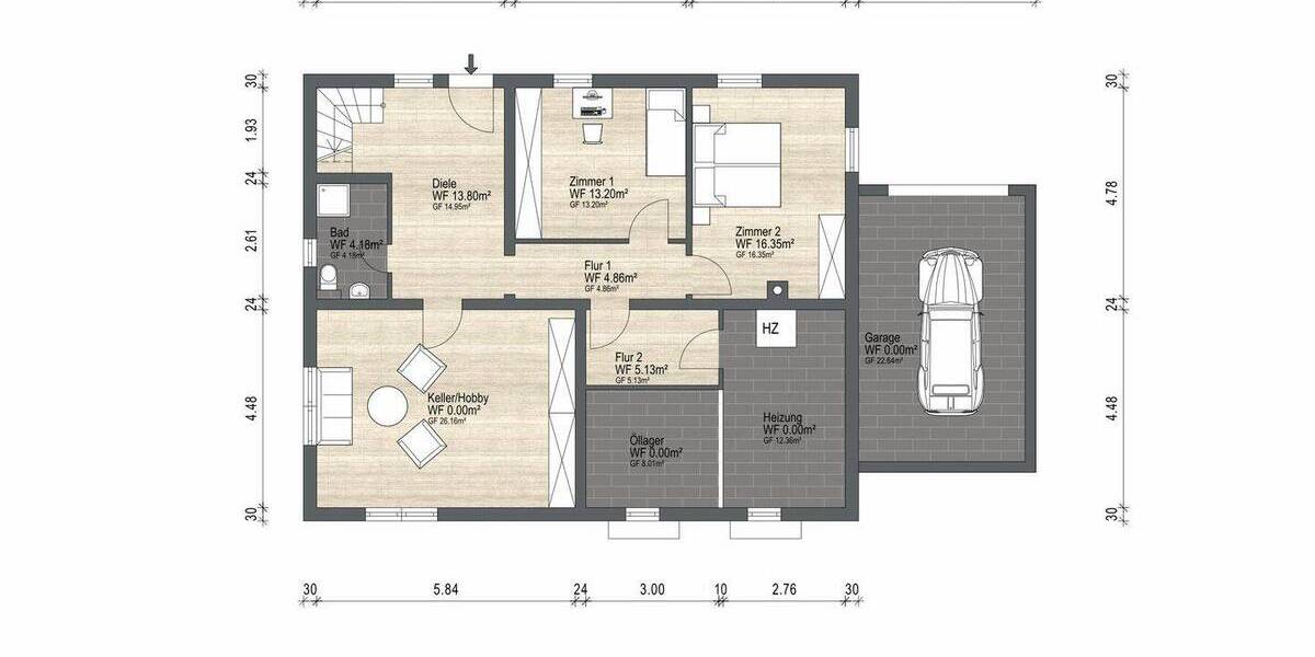 Einfamilienhaus Tuttlingen Nendingen - 6 Zimmer, 199 m&sup2;, 349.000&euro; | Angebot:26343237