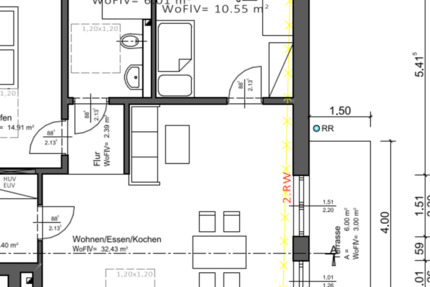 NeubauWohnung-Erstbezug-Kfw 40, Stellplatz, Abstellraum