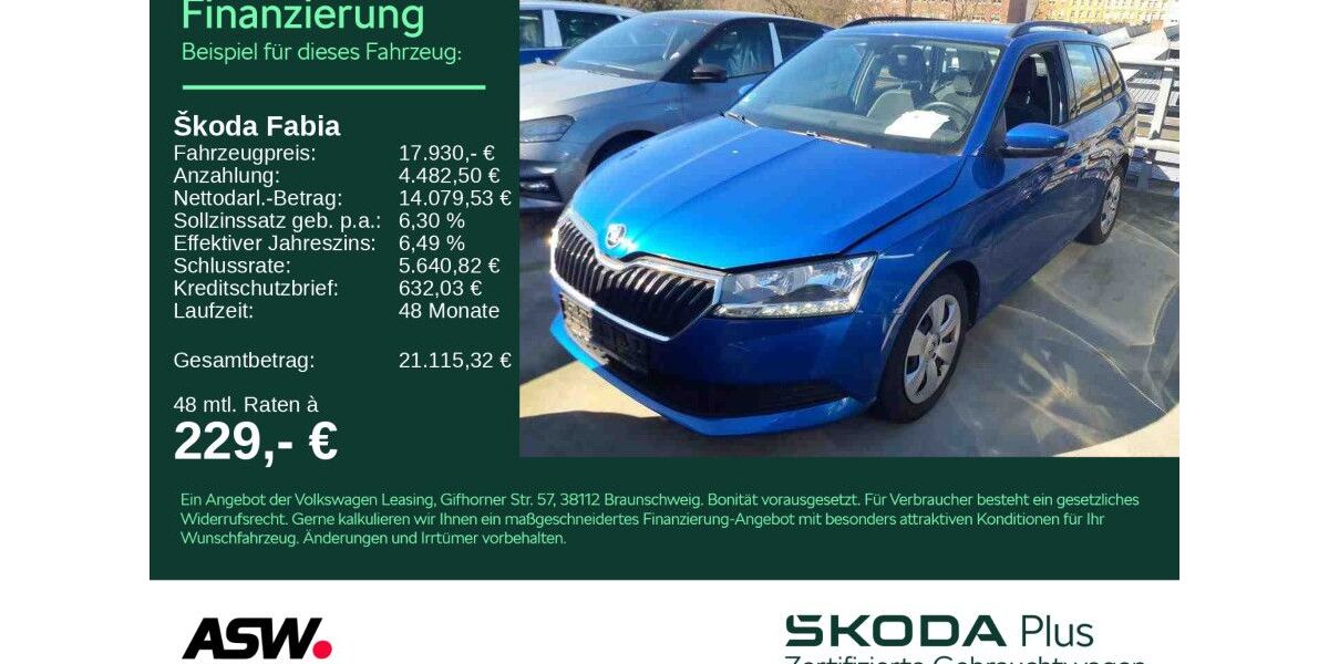 Skoda Fabia 16.200 km 17.930 &euro; Heilbronn 74076