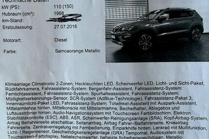 Seat Ateca 90.000 km 18.700 &euro; Bad Dürrheim 78073