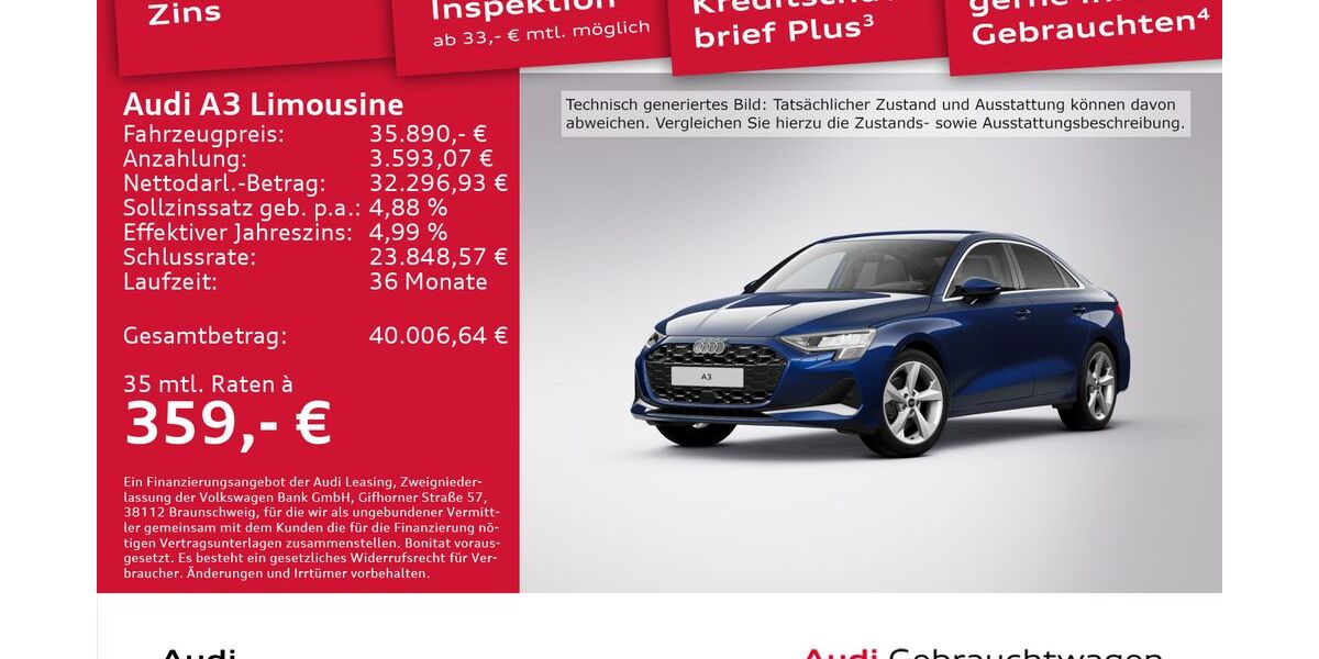 Audi A3 6.759 km 35.890 &euro; Dresden 01067