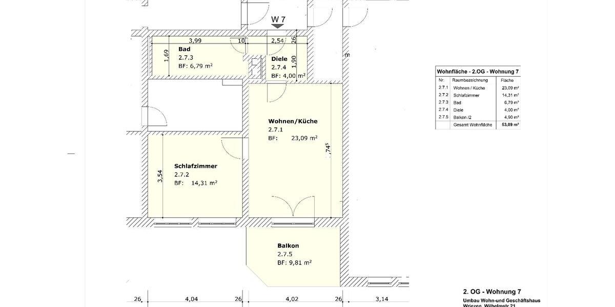 Etagenwohnung Wriezen - 2 Zimmer, 53 m&sup2;, 462&euro; | Angebot:25380752