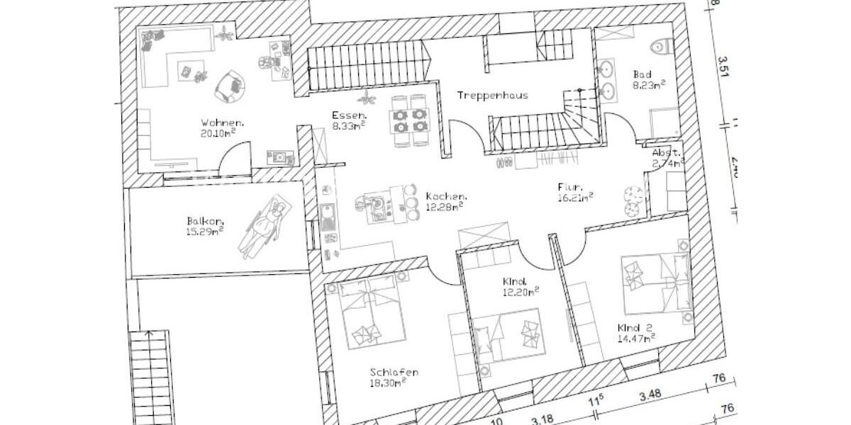 Etagenwohnung Pielenhofen - 4.5 Zimmer, 120 m&sup2;, 1.200&euro; | Angebot:26679167
